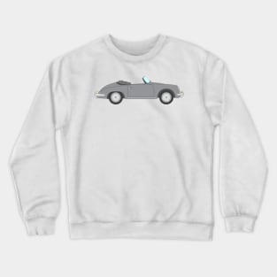 Porsche 356 Sports Car Grey Print Crewneck Sweatshirt